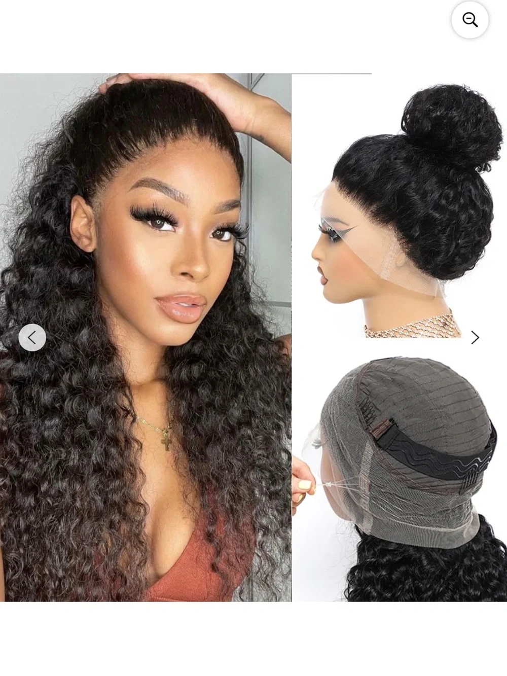 Natural Curly Lace Front Wig in Black - Ready-to-Style